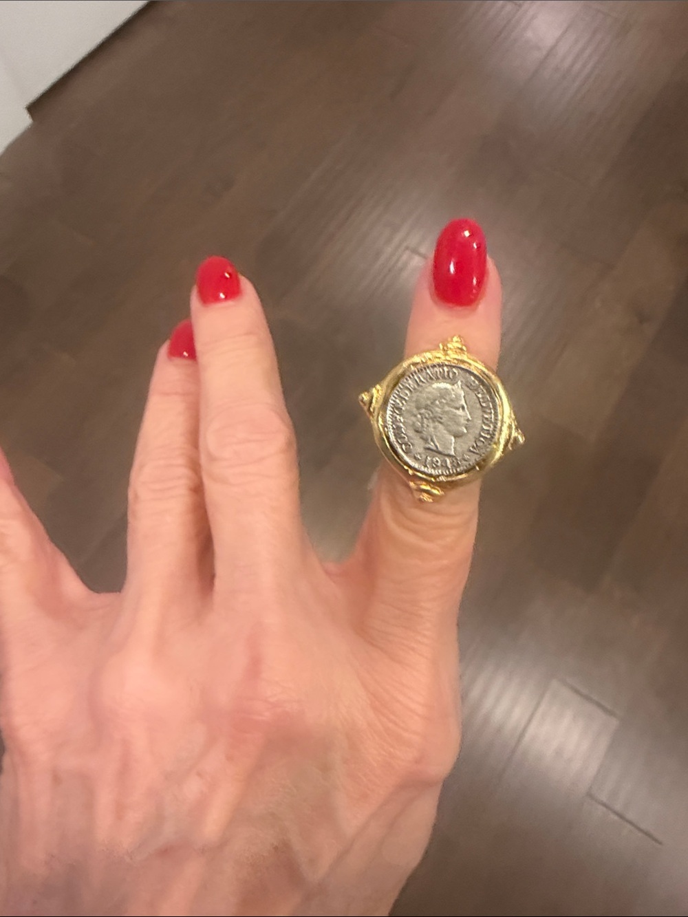 Susan Shaw adjustable coin ring